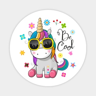 Cute unicorn with sunglasses. Very beautiful design for kids. Magnet